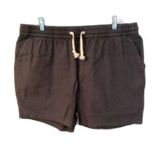 MARINE LAYER MENS XL GREY SATURDAY SHORTS CANVAS POCKETS 5" INSEAM PULL ON WAIST